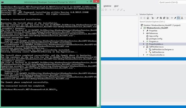install the service on the system